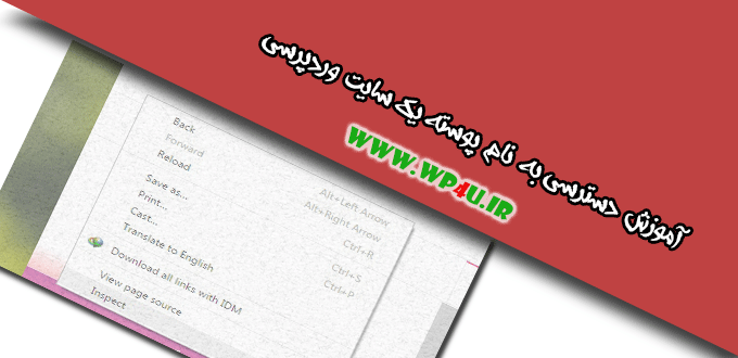 آموزش دسترسی به نام پوسته یک سایت وردپرسی