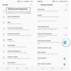 آموزش راه اندازی سریع دوربین Galaxy S8 با دکمه پاور