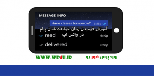 فهمیدن زمان خوانده شدن پیام در واتس اپ