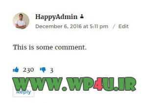 افزونه Comments Like Dislike