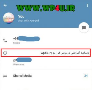 اضافه کردن بیوگرافی در تلگرام