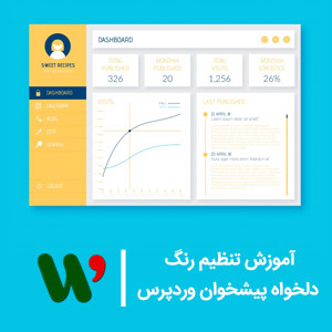 تنظیم رنگ دلخواه پیشخوان وردپرس